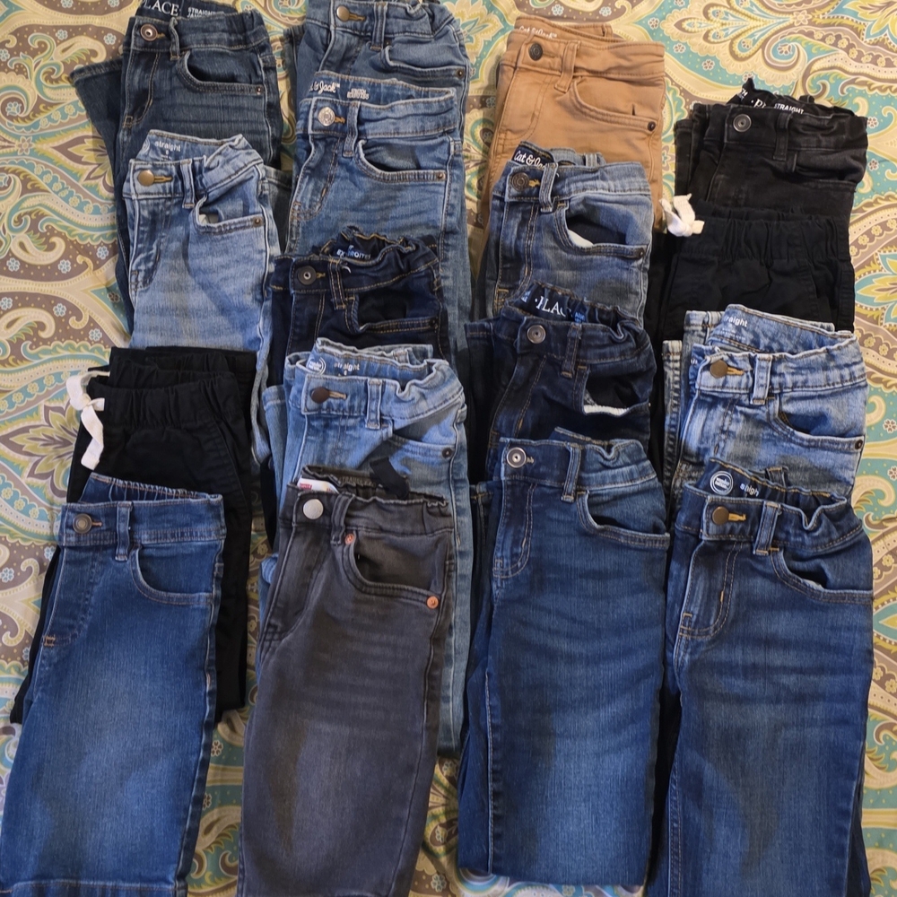 Assorted Denim and Tan Jeans Collection